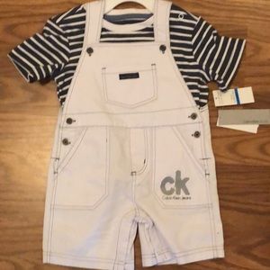 NWT Calvin Klein Overall set 24m